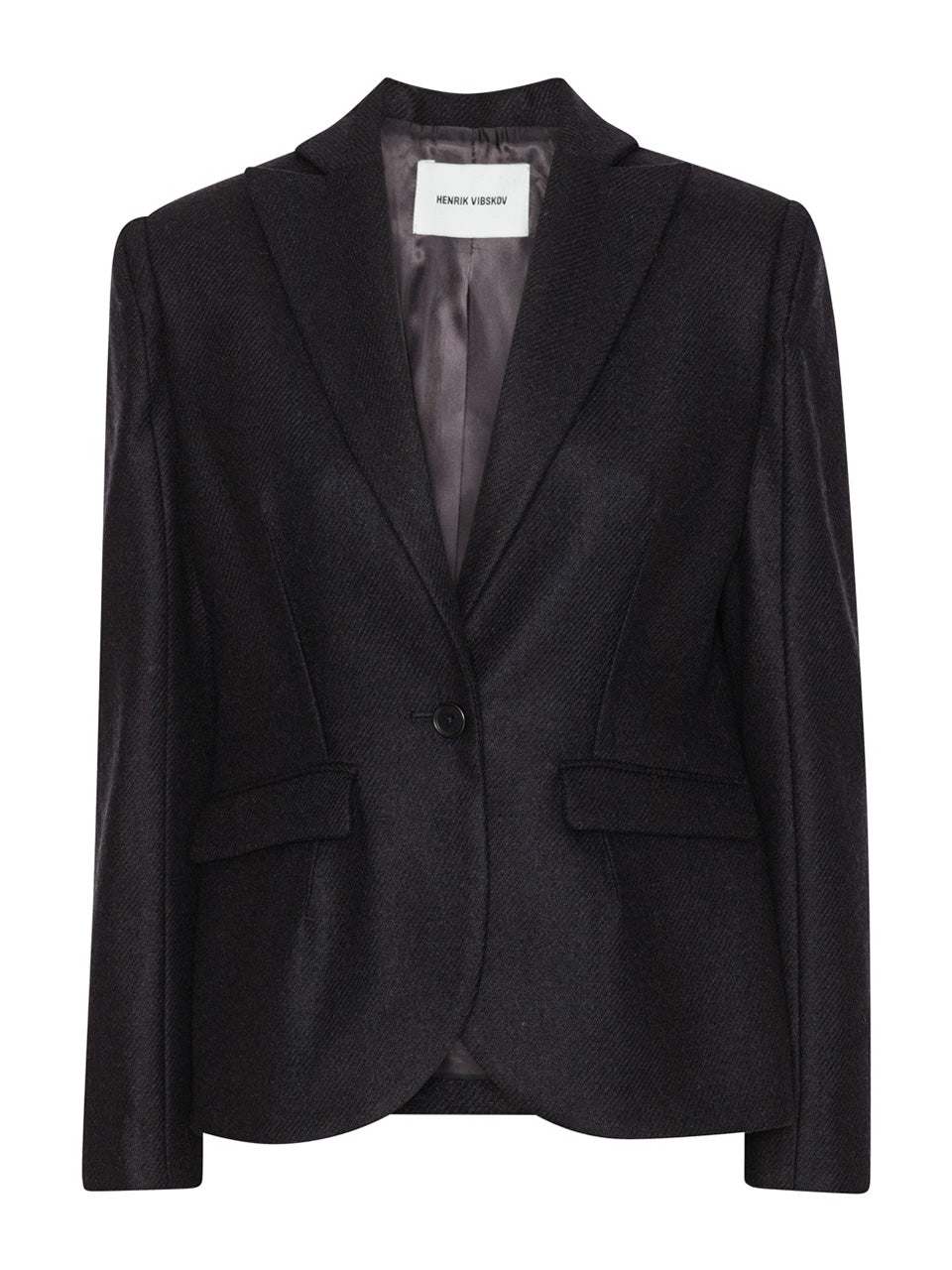 Henrik Vibskov Press Blazer in Black product front view

