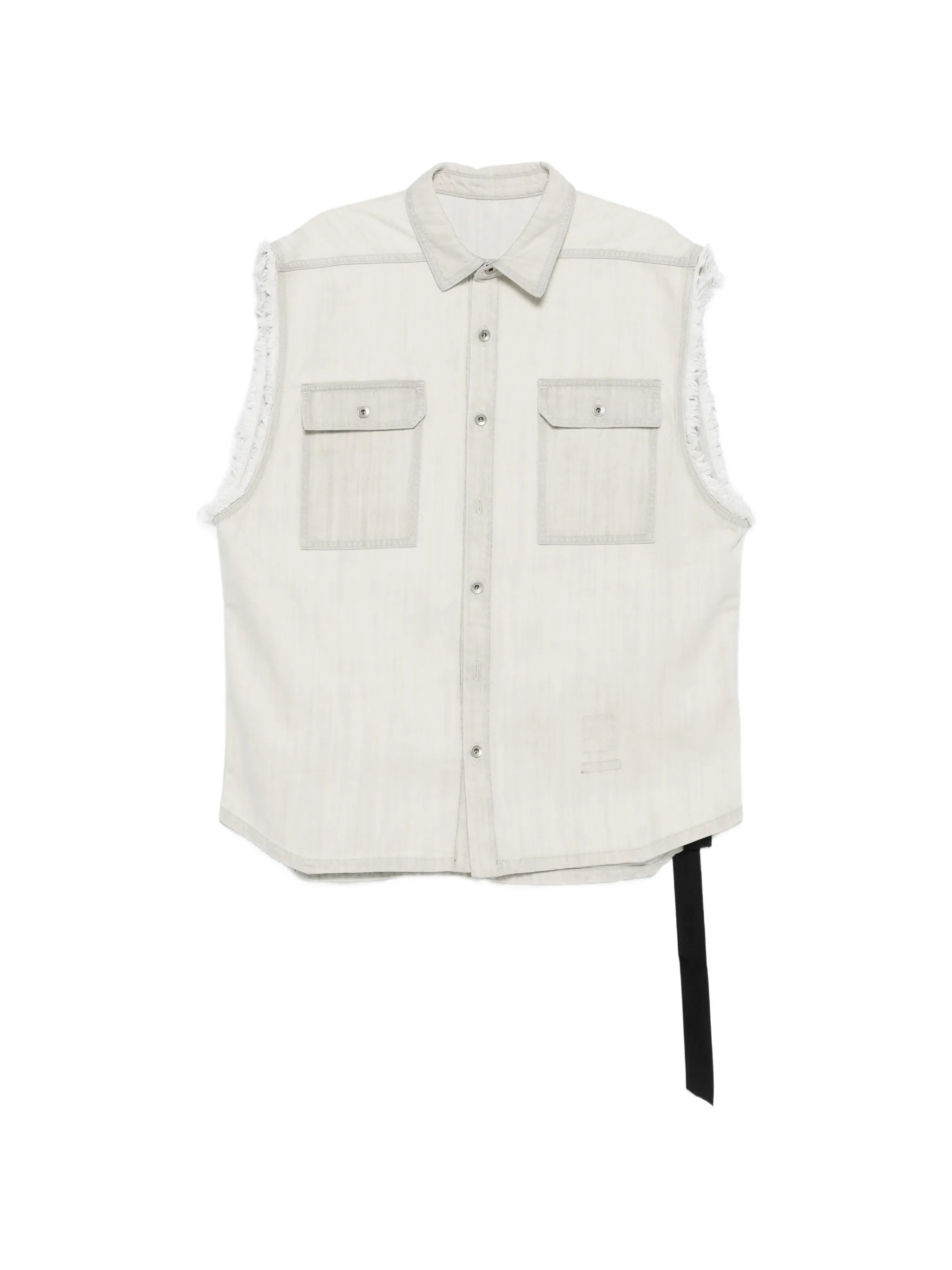 Denim Vest - Sl Tommy Jumbo Outershirt Milk