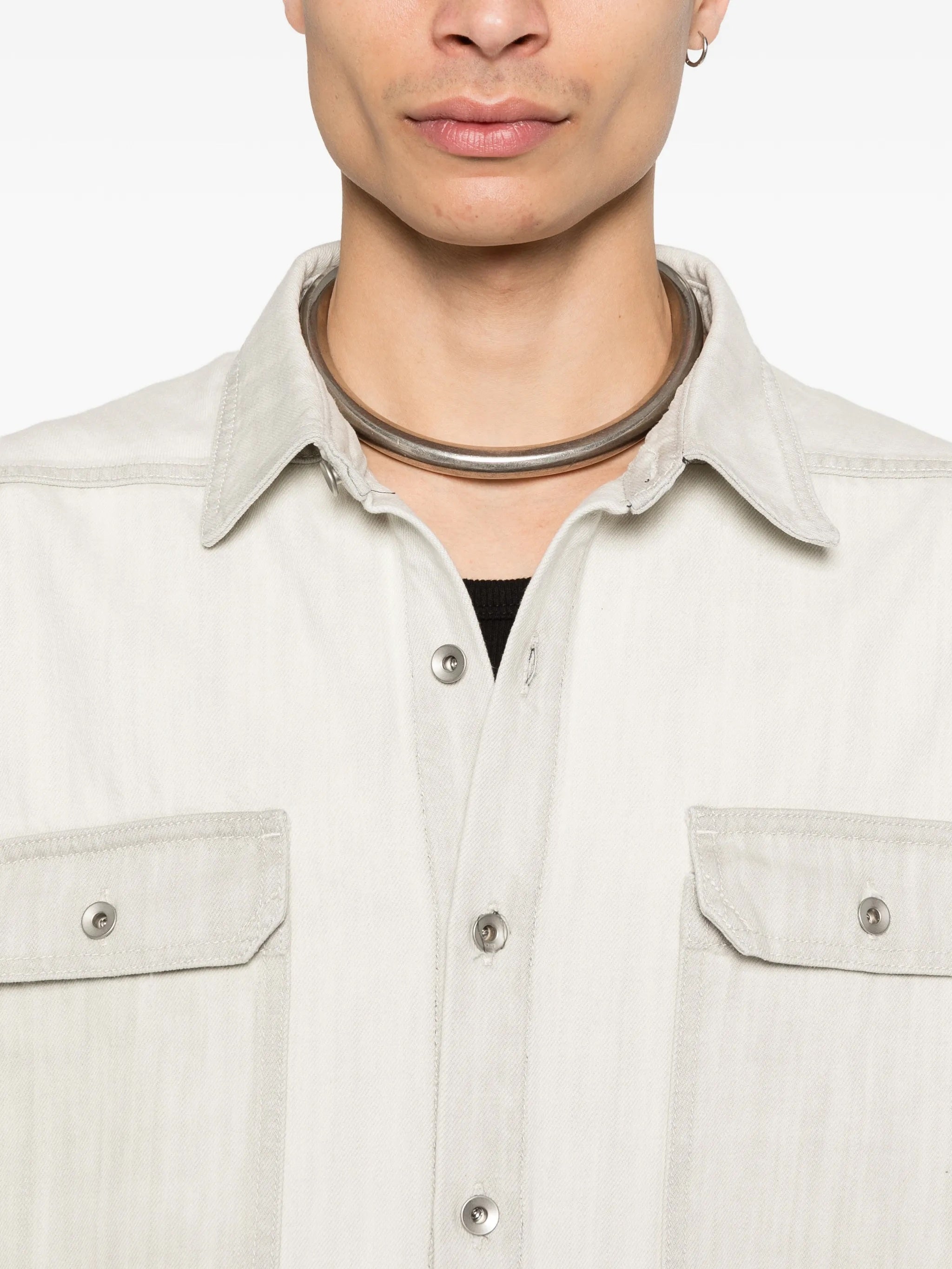 Denim Vest - Sl Tommy Jumbo Outershirt Milk