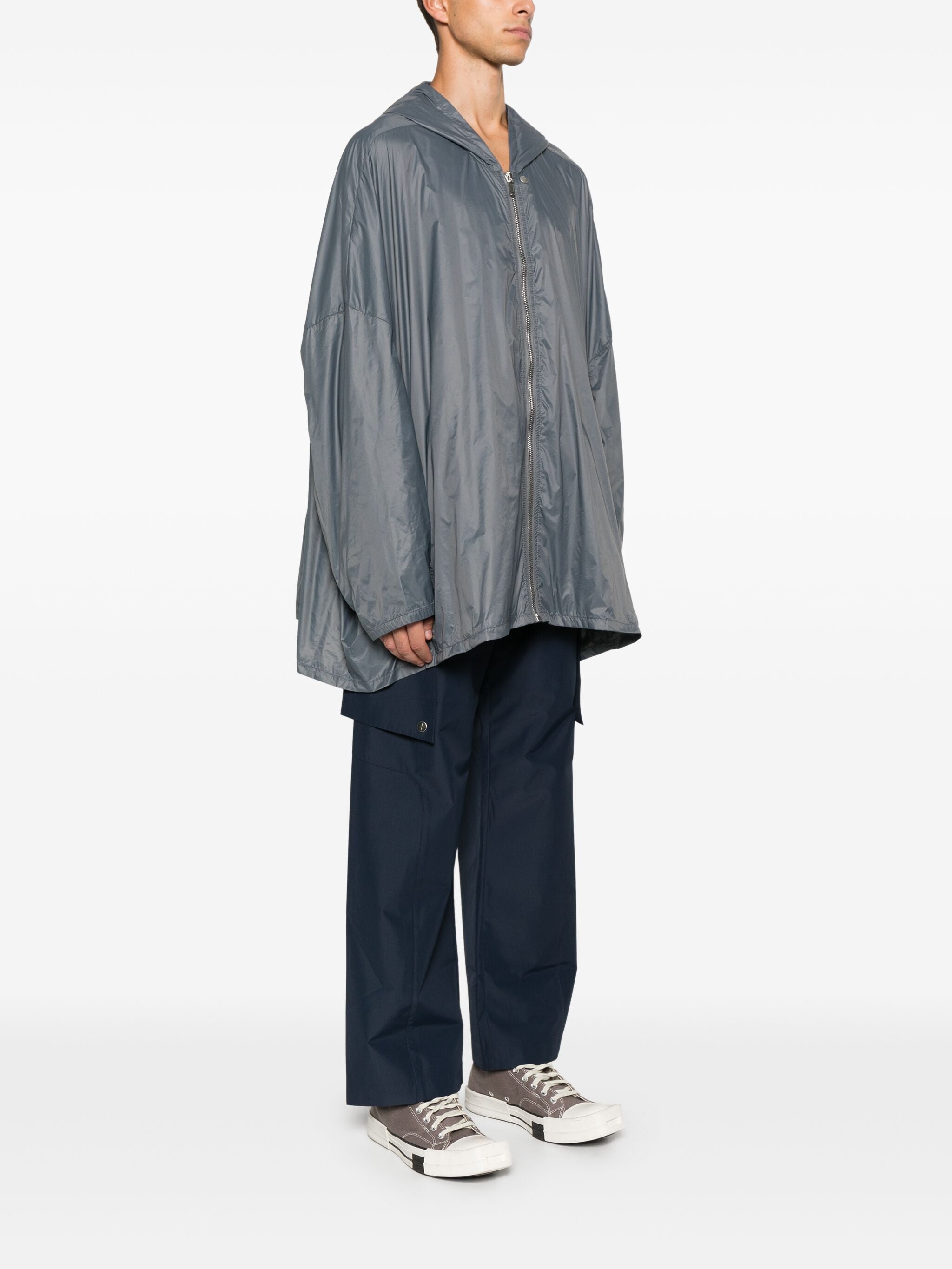Hooded Peter Jacket in Stone from Rick Owens DRKSHDW