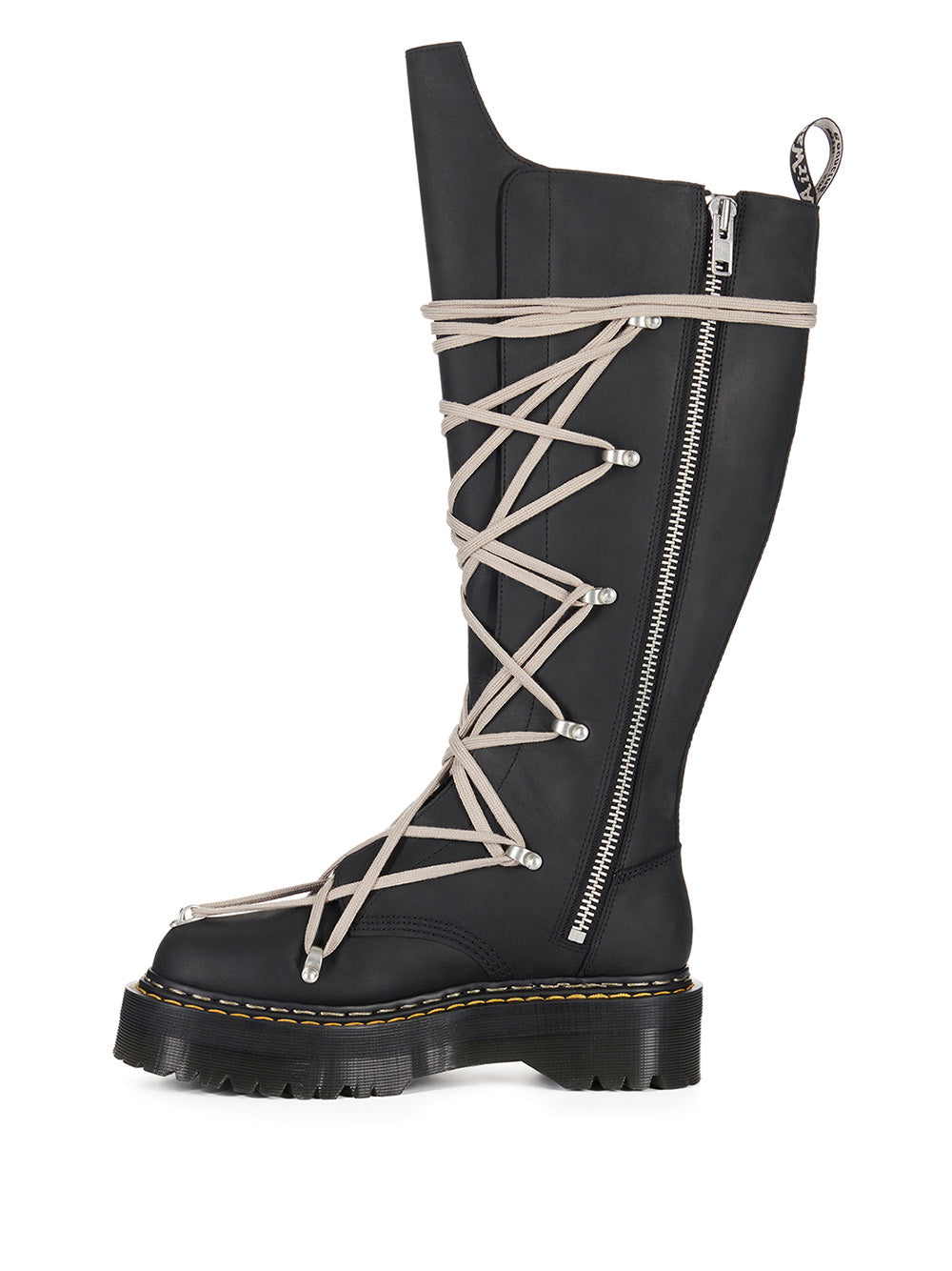 The Pentalace 1B60 – Black Leather Quad Boot-[-Rick Owens DRKSHDW-3