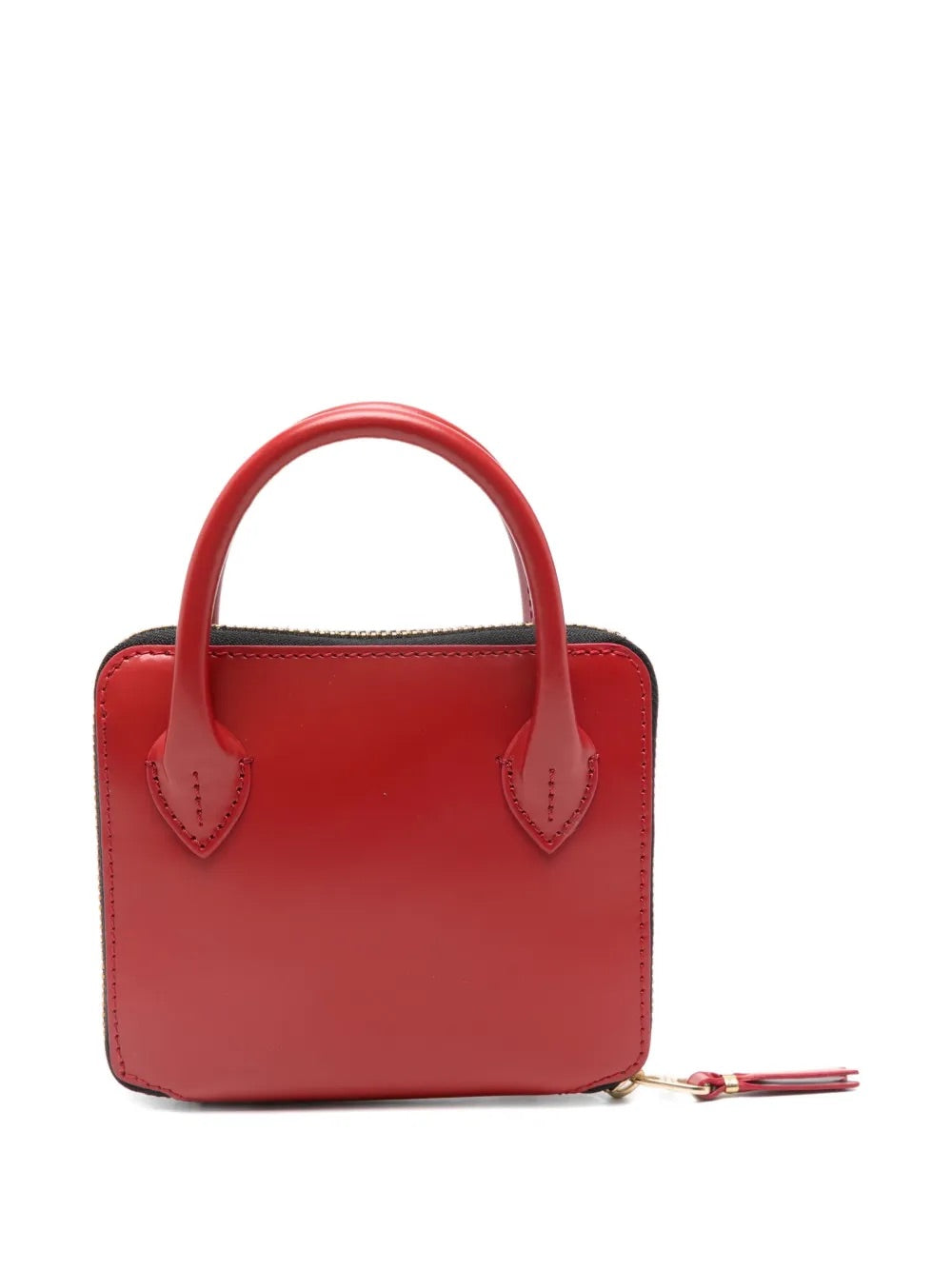 Comme des Garçons Wallet SA2100HA Red - front view showing top handles and zip fastening