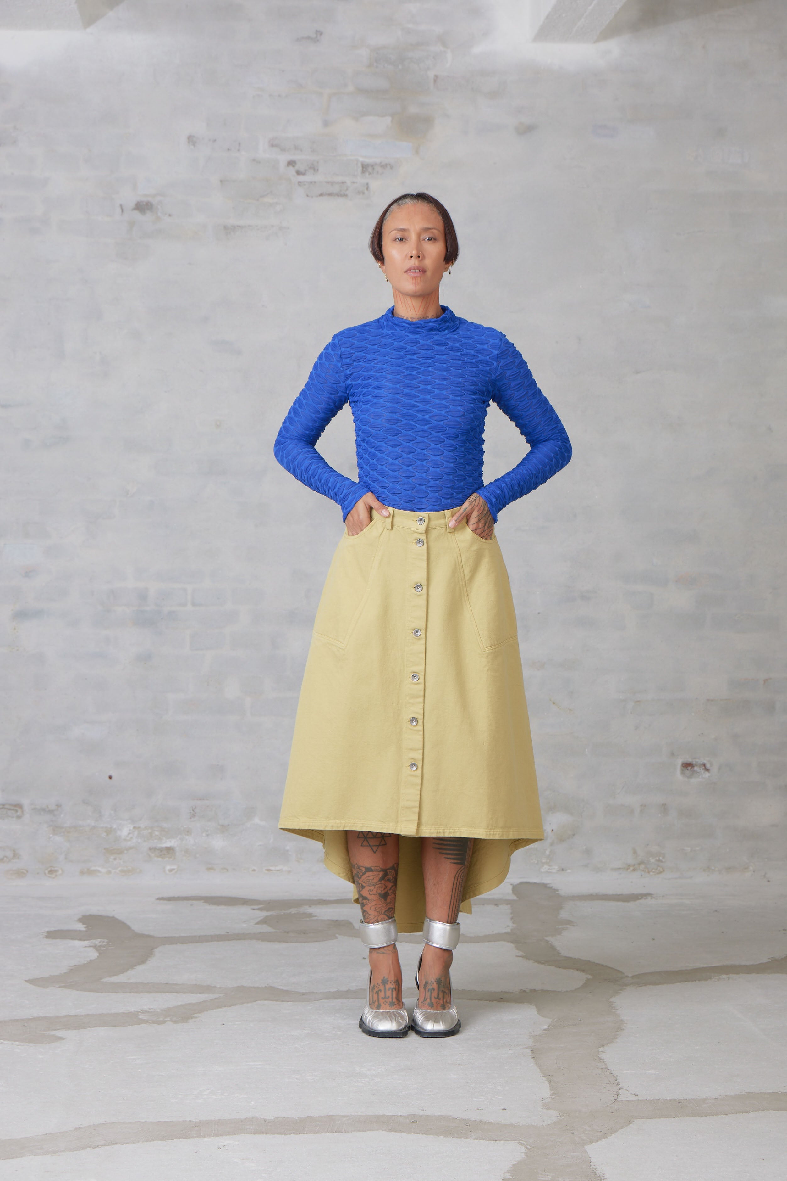 Henrik Vibskov  - Regain Denim Skirt in Hemp