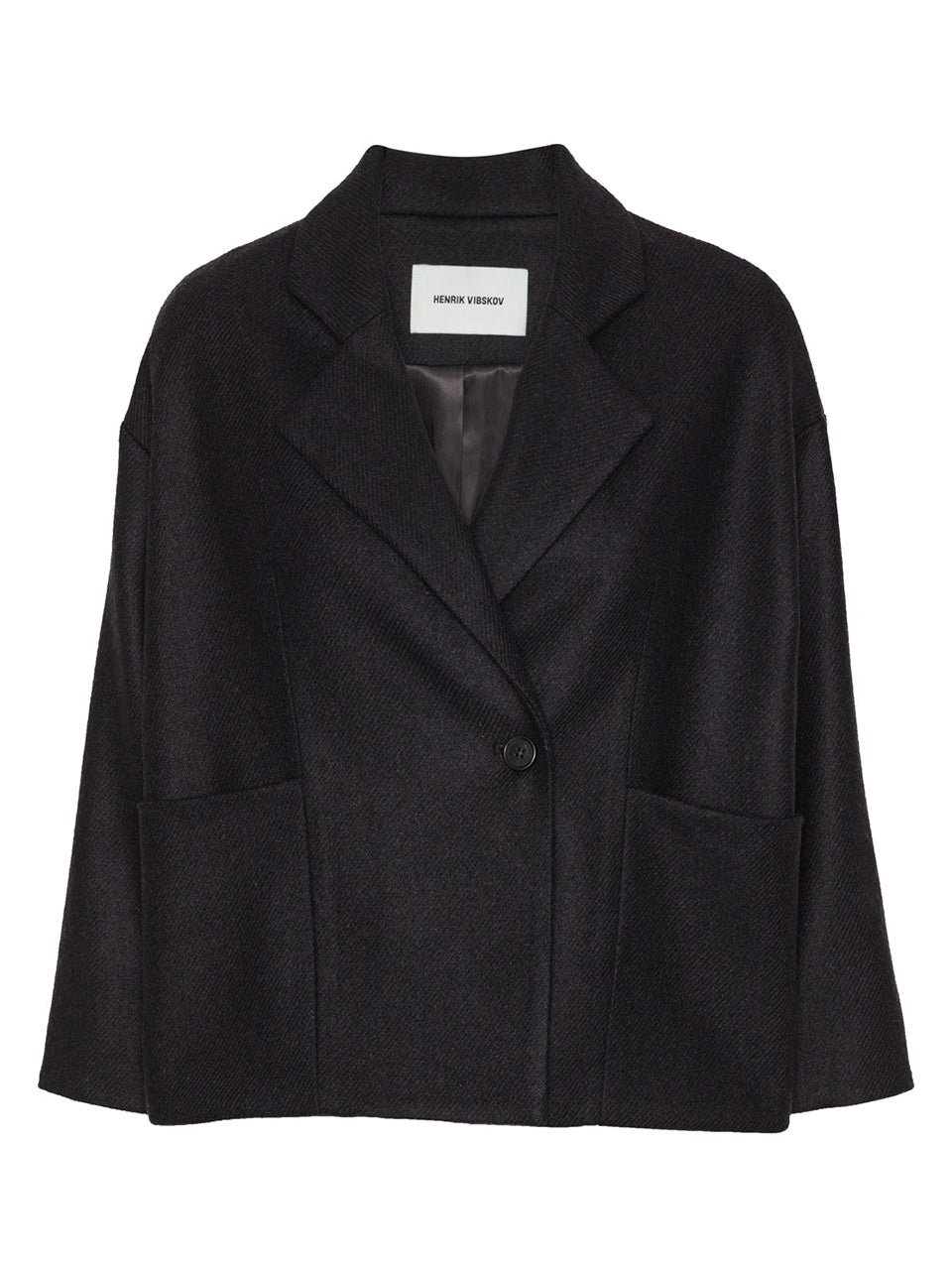 Henrik Vibskov Shady Suit Jacket in Black product front view
