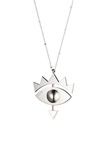 Small Eye Necklace in Silver from Katrine Kristensen