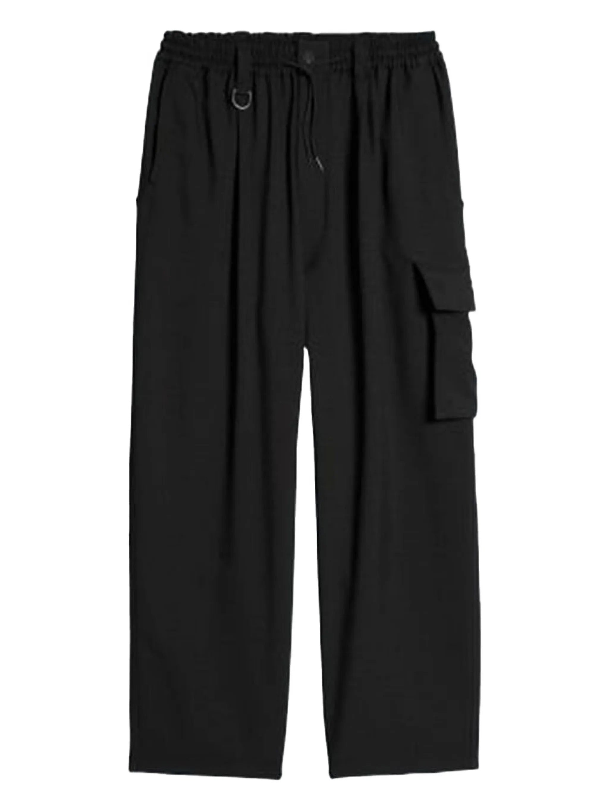 Y-3 Sport Uniform Cargo Pants in Black with side cargo pocket
