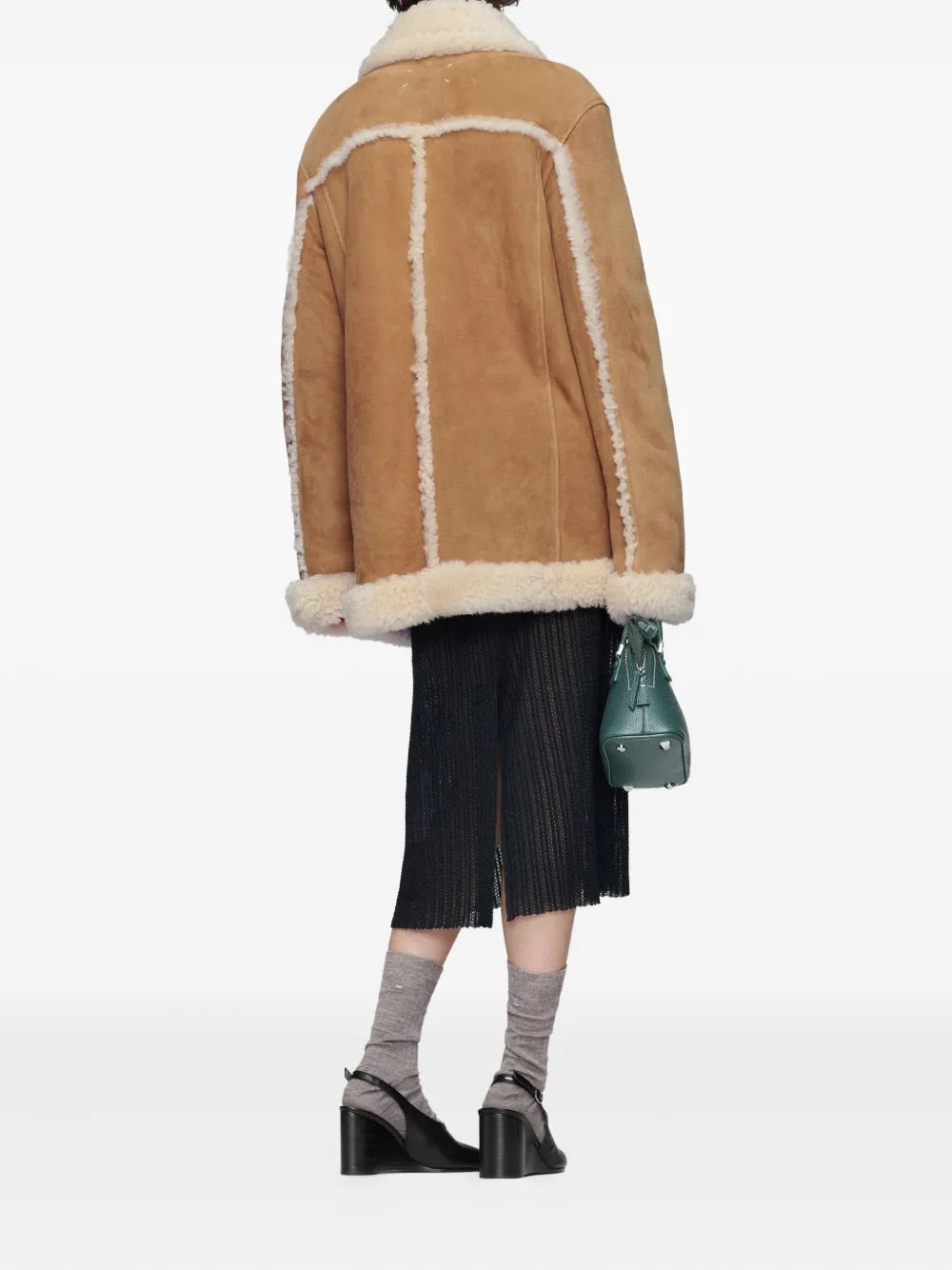 Maison Margiela Sports Jacket in Dark Desert worn back view
