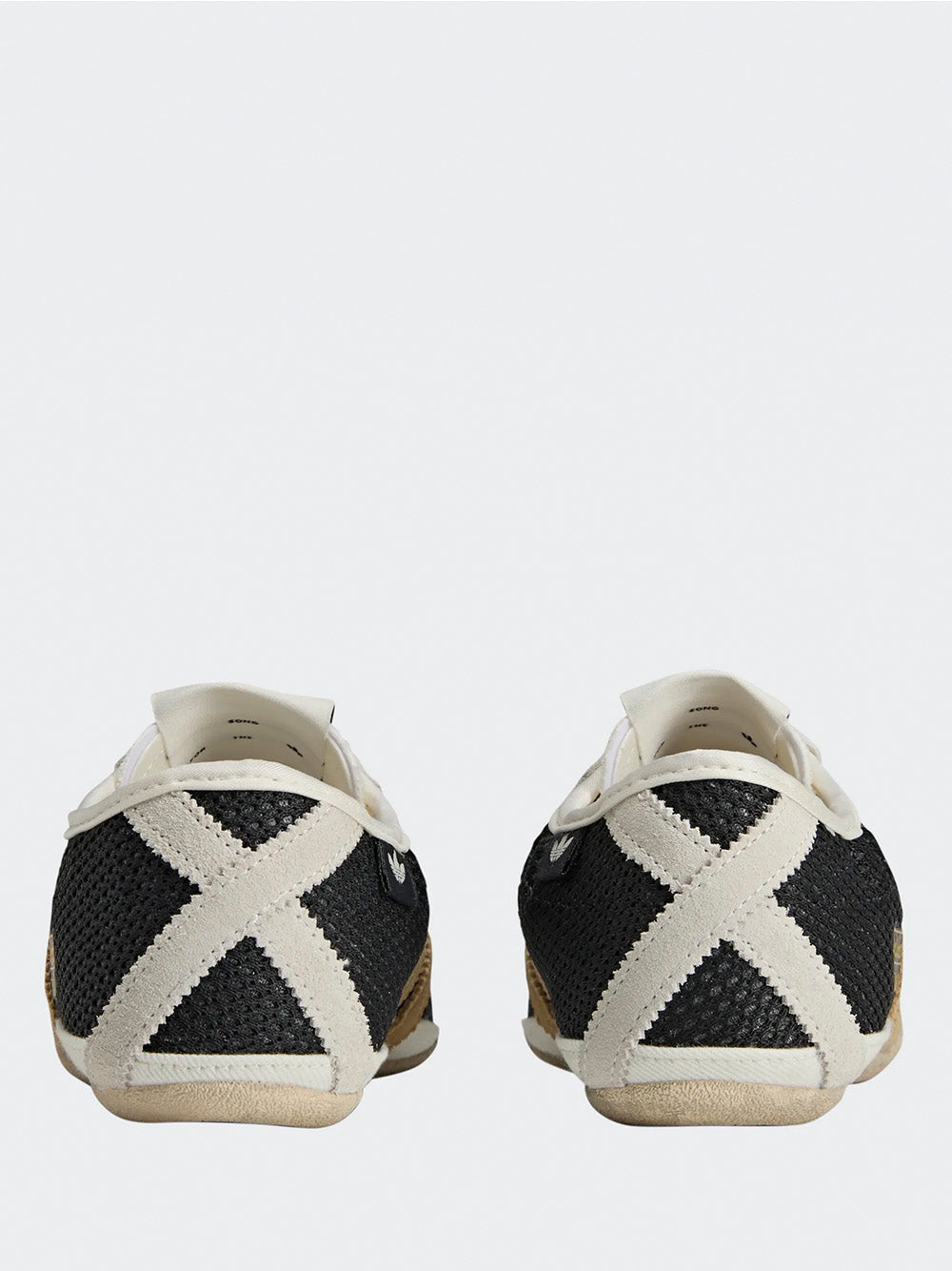 Adidas Tokyo W SFTM in Black/Beige/Gold - back view of pair showing black heel and beige outsole detail