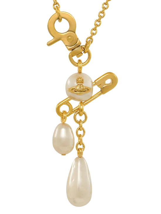 Vivienne Westwood - Claude Small Necklace in Gold/Creamrose Pearl