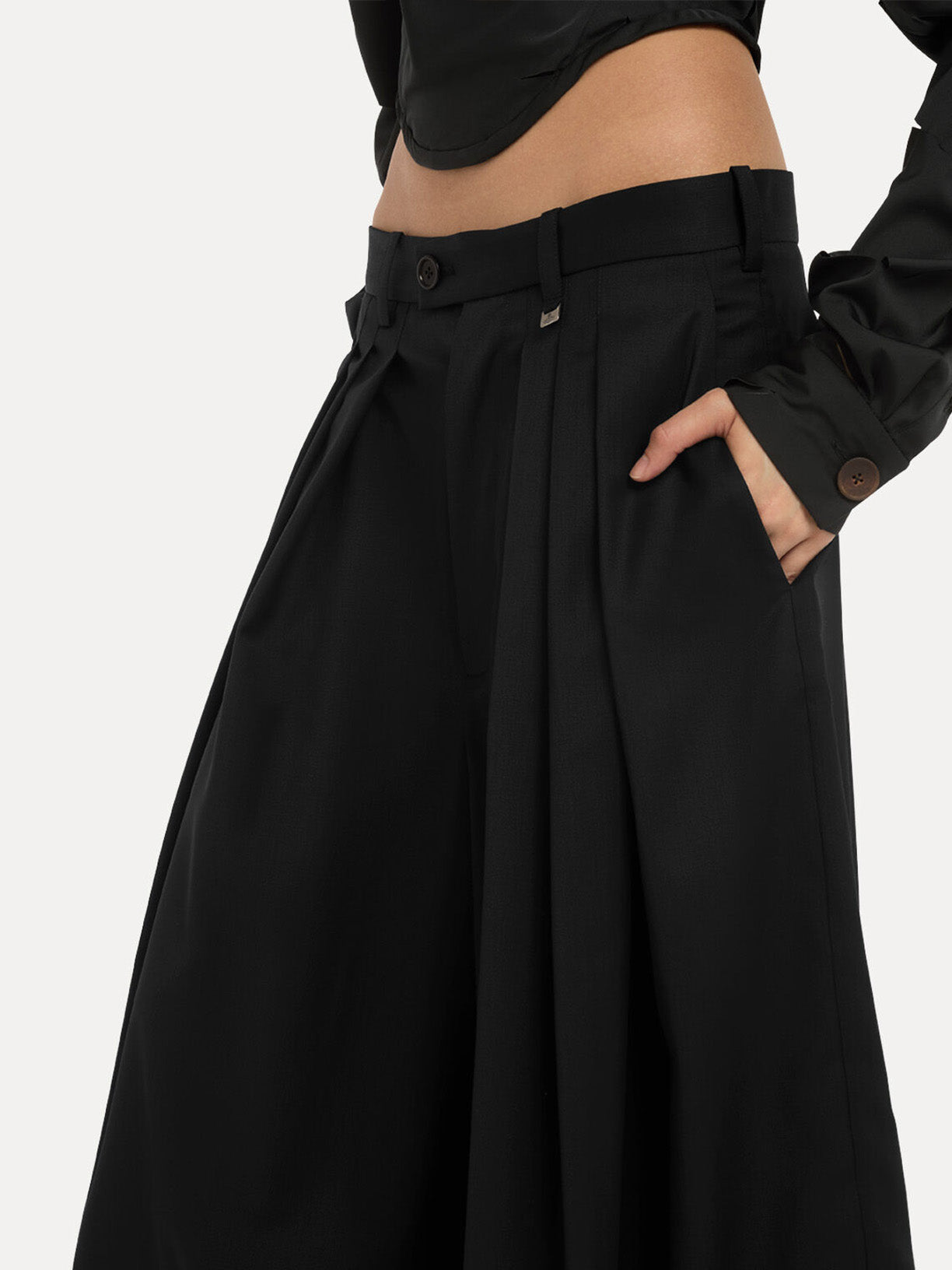 Pleated Culottes - Black-[-Vivienne Westwood-5