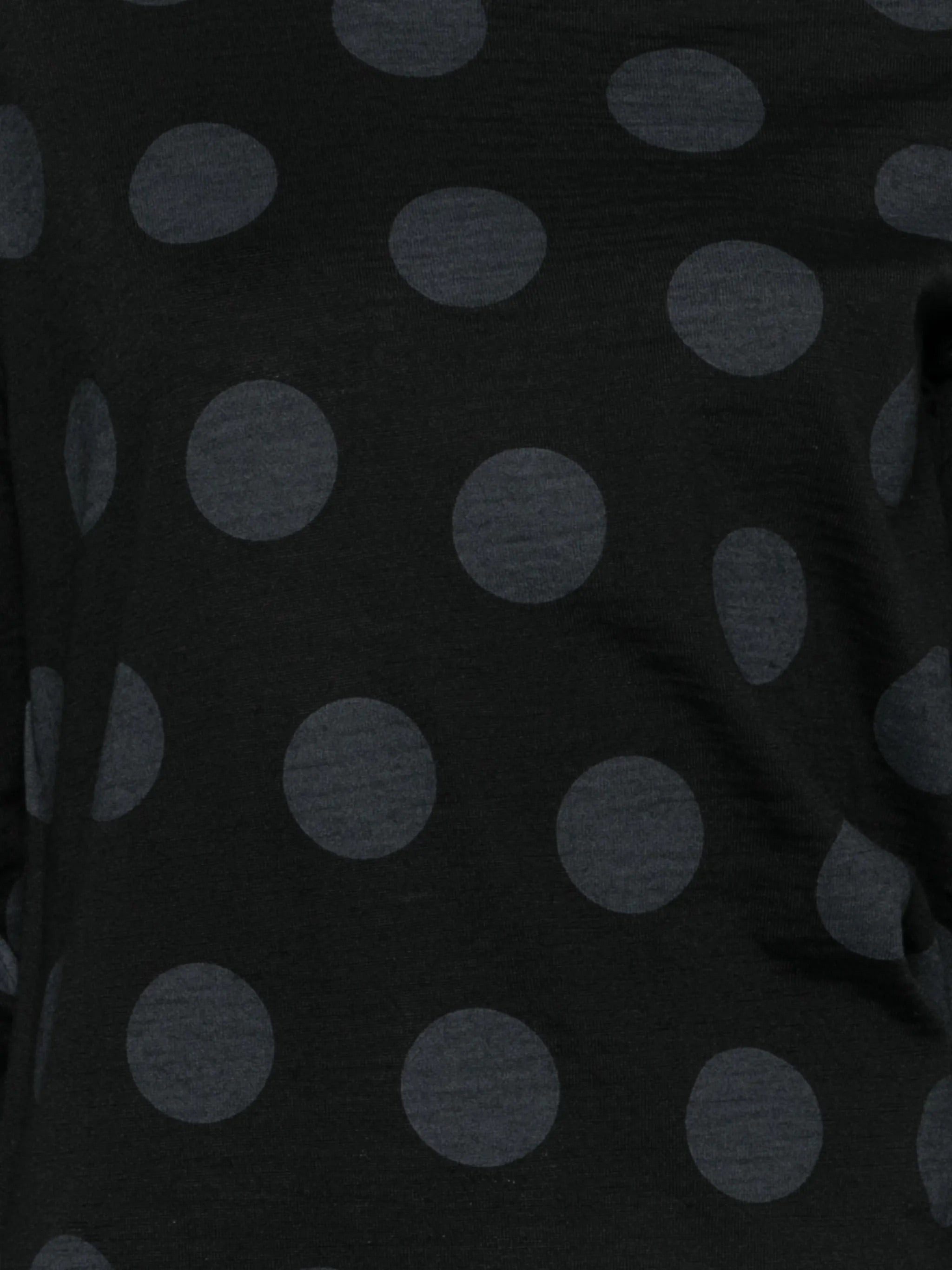 Junya Watanabe black polka-dot knit detail view
