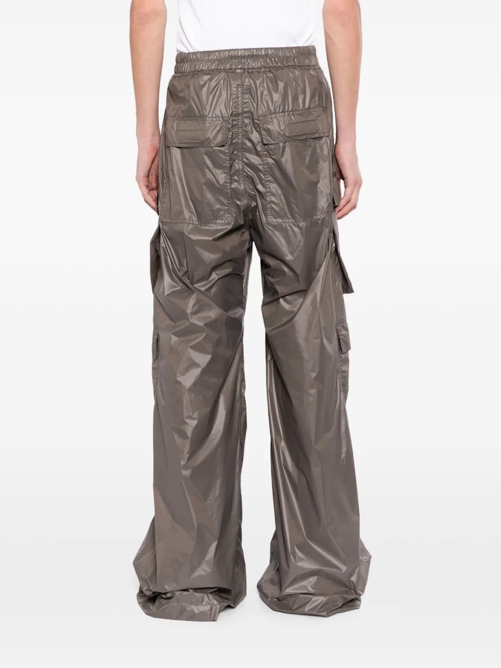 Rick Owens DRKSHDW Double Cargo Jumbo Belas Pants Dust - back view showing silhouette and fit