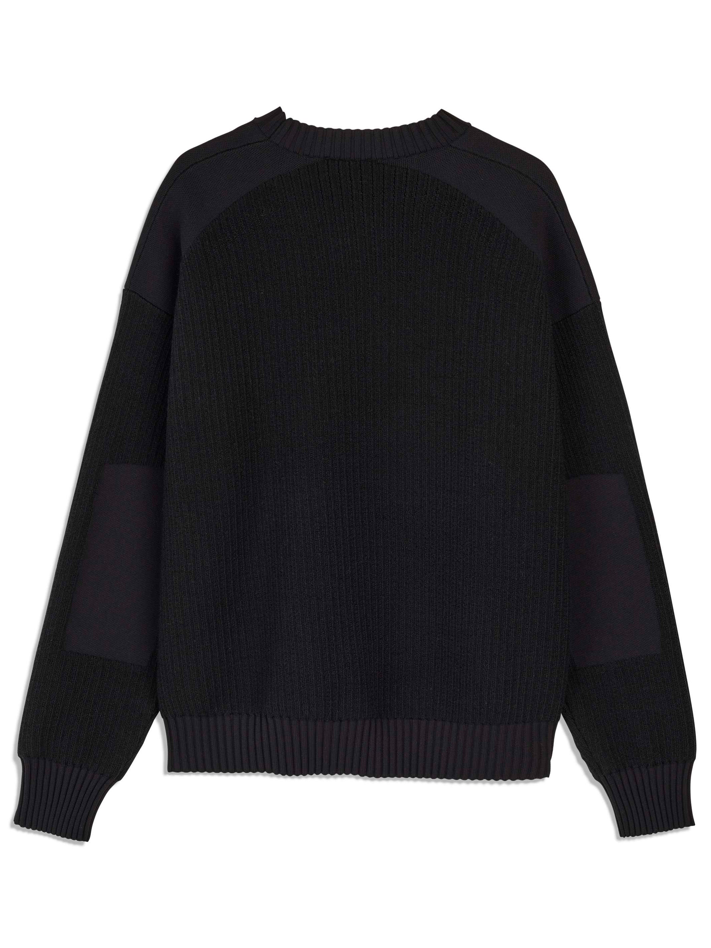 Black sweater on a white background