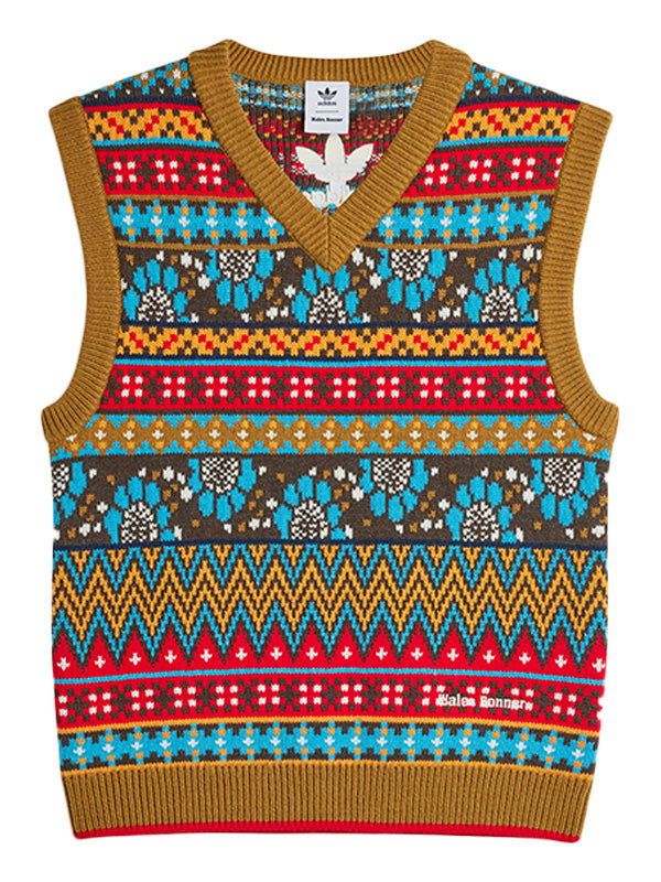 Knit Vest in Floral Pattern from adidas Originals x Wales Bonner