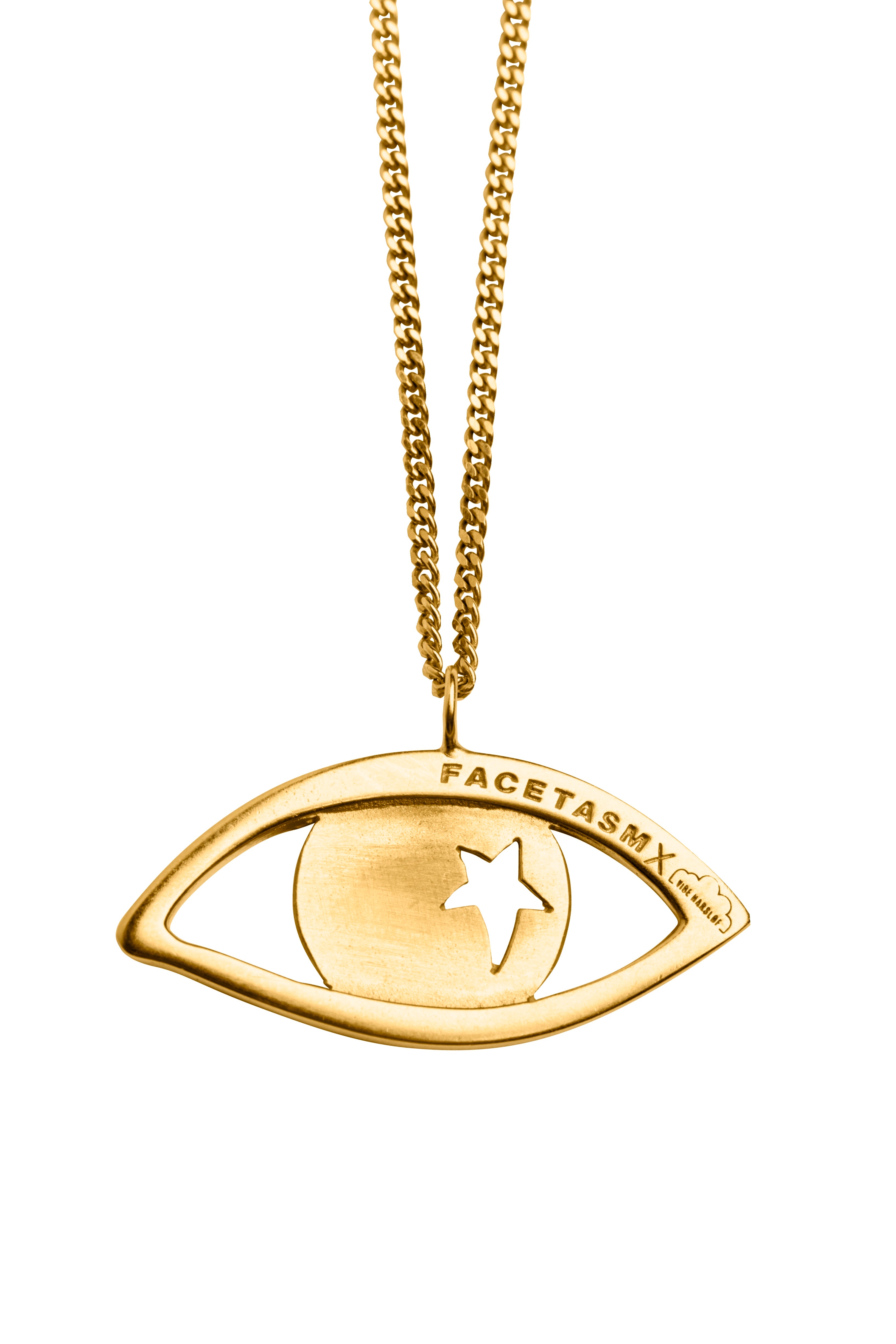 Eye Pendant Necklace - Gold Plated-[-Vibe Harsløf-1