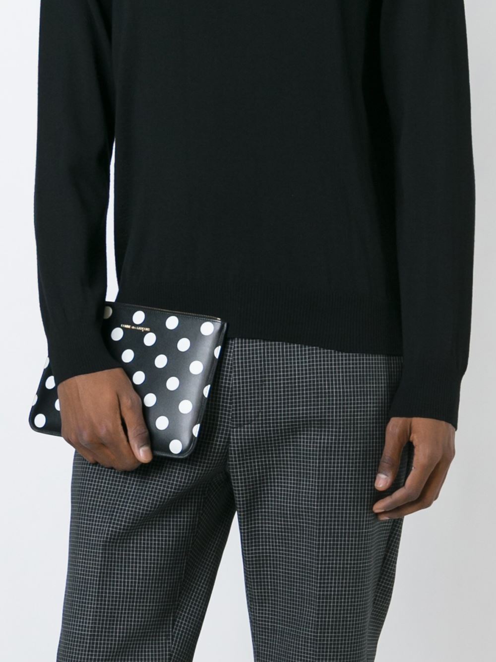 Comme des Garçons Wallet - SA5100PD Wallet in Printed Polka Dot Black 