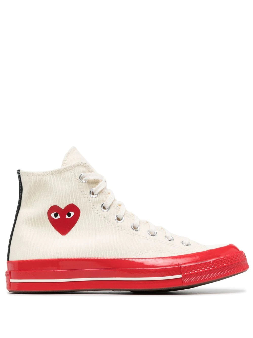 Converse High 'Chuck Taylor' Sneaker Red Sole - White-[-Comme des Garçons Play-1
