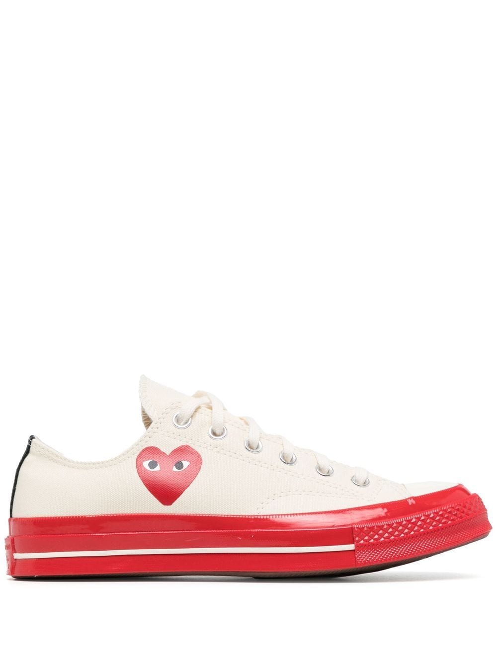 Converse Low 'Chuck Taylor' Sneaker Red Sole - White-[-Comme des Garçons Play-1