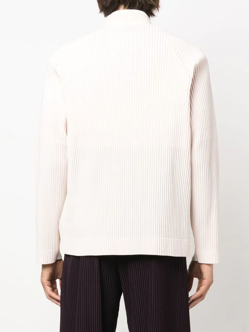 Zipped Jacket - Pink Ivory-[-Issey Miyake Homme Plisse-4