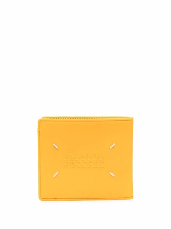 Four-Stitch Logo Bi-Fold Wallet - Yellow-[-Maison Margiela-1