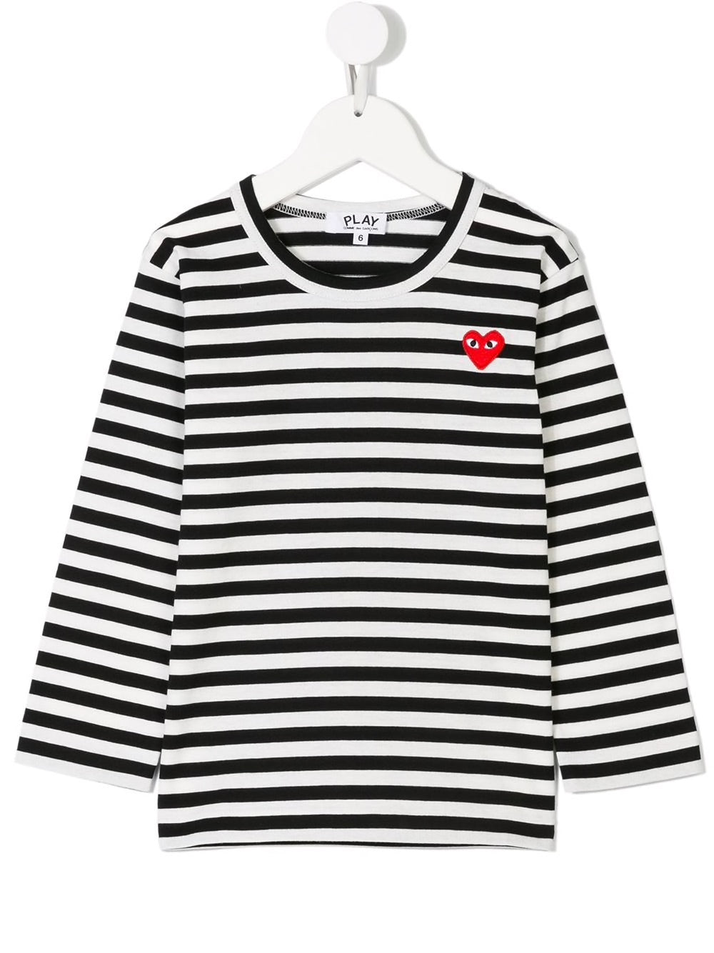 Kids Striped Play Tee - Black-[-Comme des Garçons Play KIDS-1