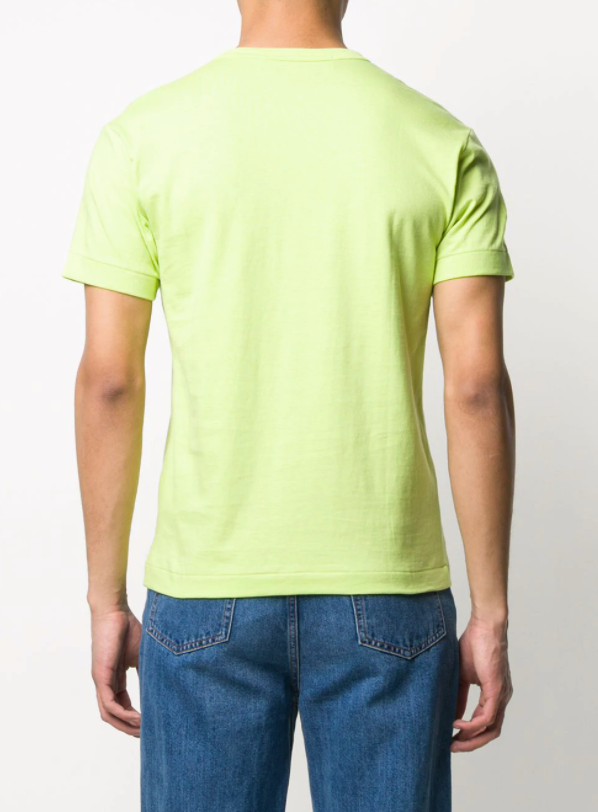 Mens Short Sleeve Tee Red Heart - Green-[-Comme des Garçons Play-4